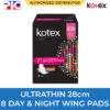 Kotex Luxe - 28cm 8 Day & Night Wing Pads